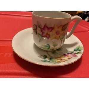 VINTAGE UCAGCO DEMITASSE CUP & SAUCER OCCUPIED JAPAN